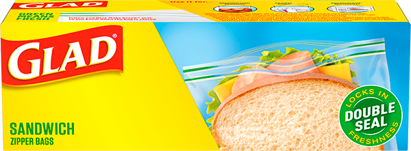 Glad® Zip Seal® Sandwich Bags – 180mm x 190mm - Glad RSA