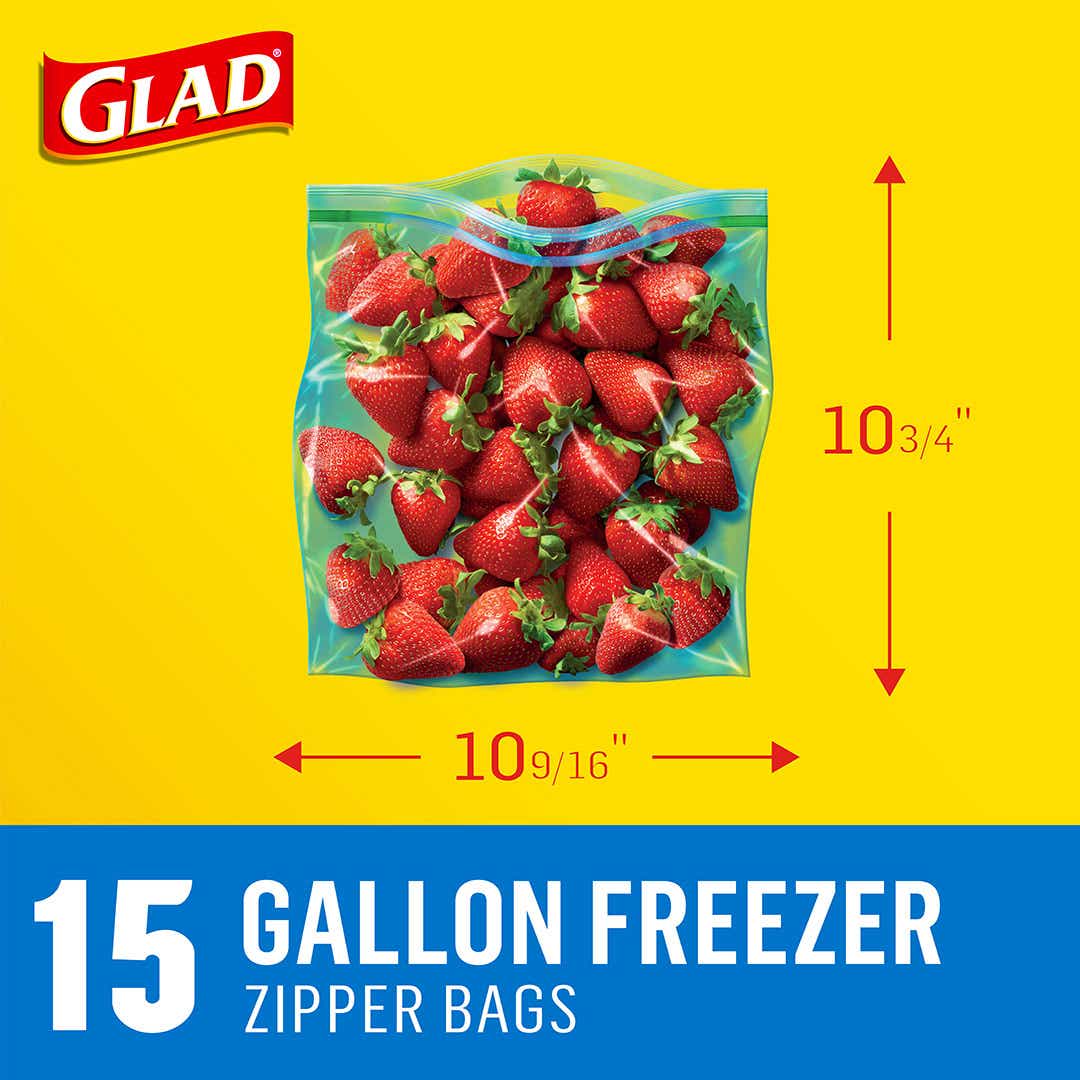 Vintage Glad Lock Freezer Zipper Bags New Sealed 15 Count