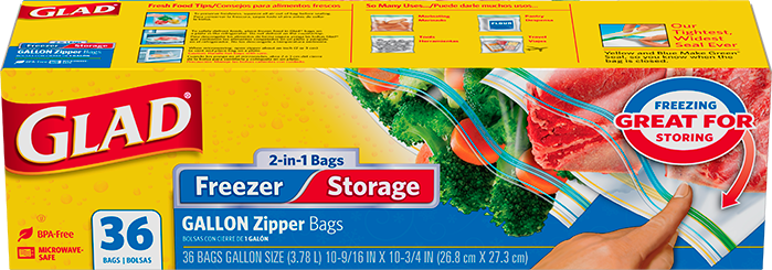 Food Bags - Zipper 2-in-1 Gallon