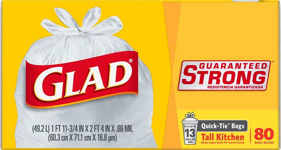 Glad Tall Kitchen Bags, 13 Gallon, 35 Bags 