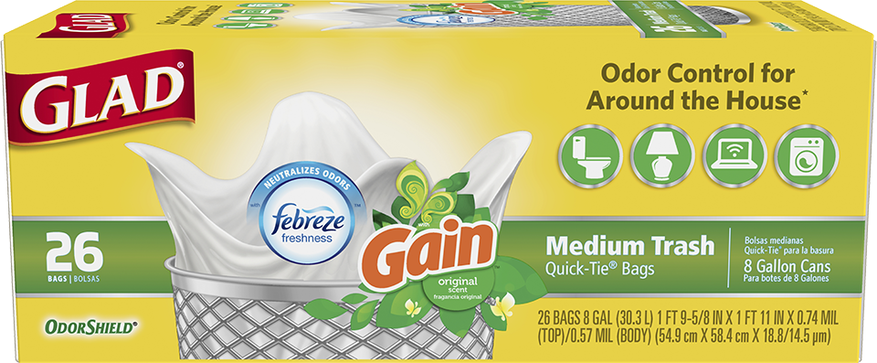 Save on Glad Quick-Tie Fresh Clean Small Trash Bags 4 Gallon Value Pack  Order Online Delivery