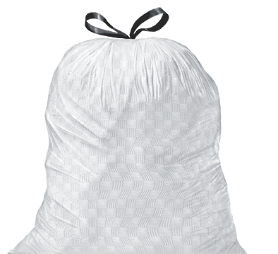 Glad Tall Kitchen Quick-Tie Trash Bags – ForceFlex 13 Gallon White Trash Bag,  Unscented - 72 Count, Plastic Bags