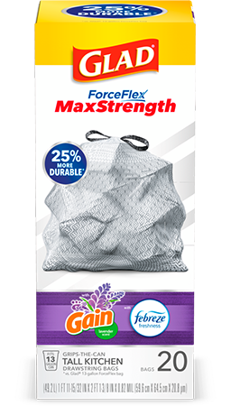 Kitchen ForceFlex MaxStrength™ Trash Bags Mediterranean Lavender Scent