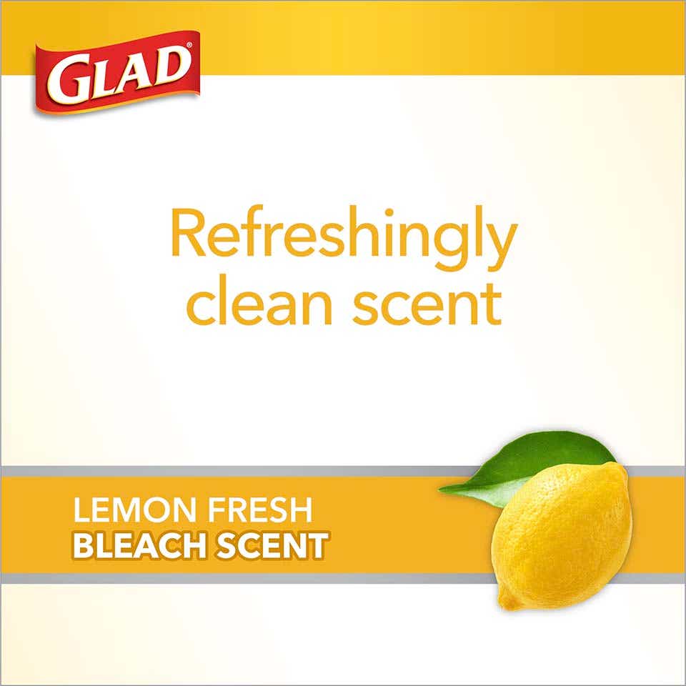 Glad Small Drawstring Trash Bags - Clorox Lemon Fresh - 4 Gallon : Target