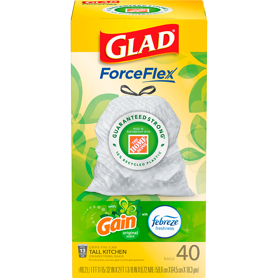 Glad® ForceFlexPlus® Trash Bags with Gain Original Scent
