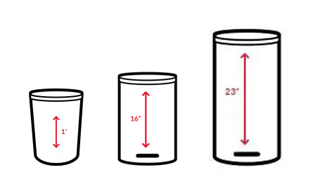 Schematic of a kitchen with measurements